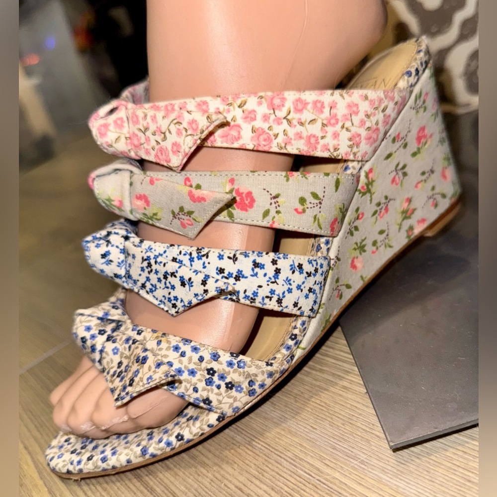 Alexandre Birman Julyta floral canvas sandals size 37 (US 7)